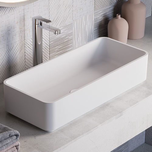 Lavabo da appoggio - CS - karol - in Solid Surface / lucido / finitura opaca