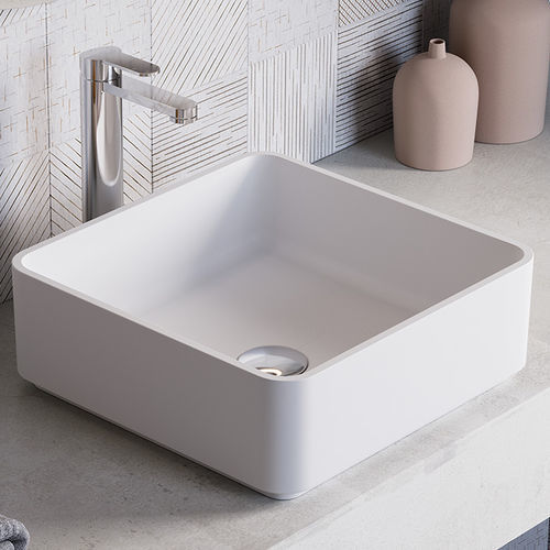 Lavabo da appoggio - CS - karol - in Solid Surface / lucido / finitura opaca