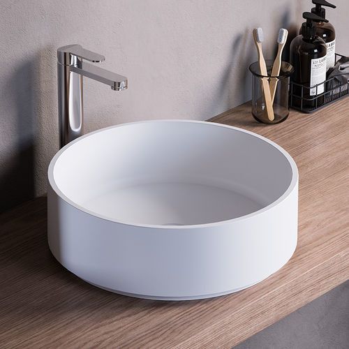Lavabo da appoggio - CS - karol - in Solid Surface / lucido / finitura opaca