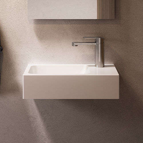 Lavabo sospeso - FO - karol - in Solid Surface / lucido / finitura opaca
