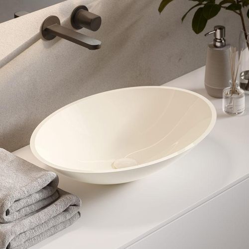 Lavabo da appoggio - RG - karol - in Solid Surface / colorato / ovale