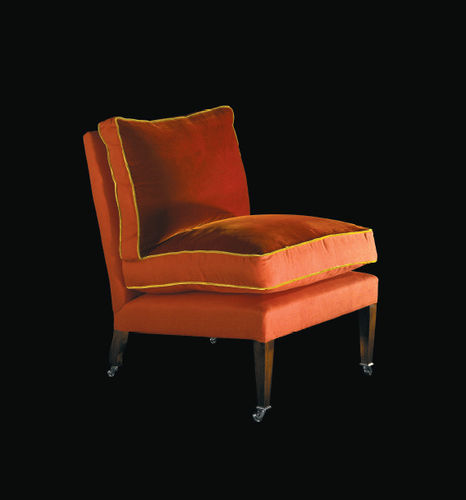 Poltrona classica - OBECCA - William Yeoward - in tessuto / con rotelle