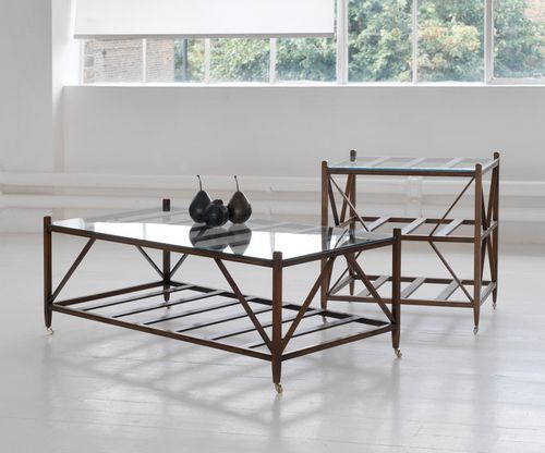 Tavolino basso contemporaneo - ARCHITECT SMALL - William Yeoward - in legno / rettangolare / con rotelle
