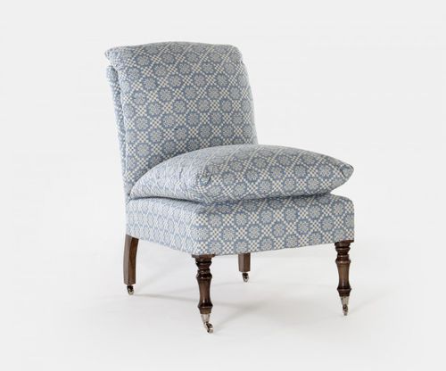 Poltrona classica - CUSHION - William Yeoward - in tessuto / con rotelle