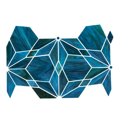 Mosaico in vetro - DE.0V38 - Mosaico + - da interno / da parete / con motivi geometrici