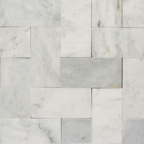 Mosaico in marmo - Bianco T 7.5x15x1 - PIETRE DI RAPOLANO PDR SRL - levigato / lucido / da interno