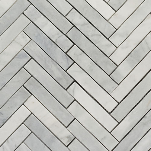 Mosaico in marmo - SPINA PICCOLA BIANCO T 7,5 x 2 x 1 - PIETRE DI RAPOLANO PDR SRL - lucido / da cucina / da bagno