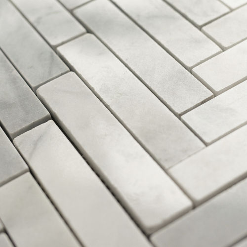 Mosaico in marmo - SPINA GRANDE BIANCO T 14 x 3 x 1 - PIETRE DI RAPOLANO PDR SRL - lucido / da cucina / da bagno