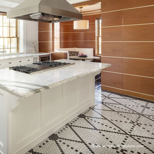 Mosaico in marmo - ESAGONO 4.8 - PIETRE DI RAPOLANO PDR SRL - lucido / da interno / da bagno