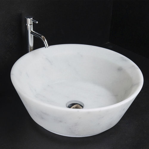Lavabo da appoggio - SIMPLE CARRARA T - PIETRE DI RAPOLANO PDR SRL - in marmo / finitura opaca / lucido