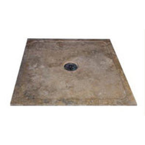 Piatto doccia quadrato - EDGE - PIETRE DI RAPOLANO PDR SRL - da incasso / in travertino