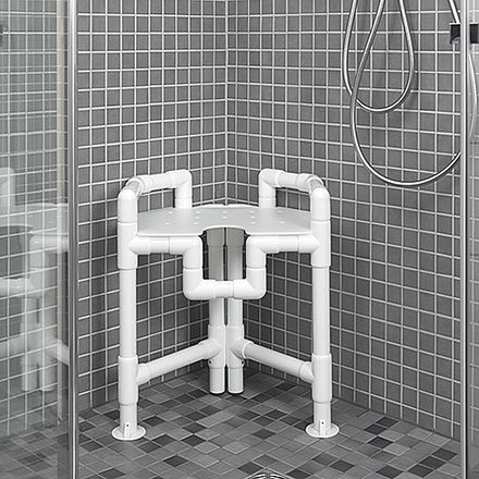 Sgabello da doccia tradizionale - DWH 86 - RCN Medizin- und Rehatechnik - in plastica / con supporto in plastica / con 3 piedi