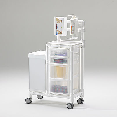 Carrello terapia - KTW 100 HS ATS ABH - RCN Medizin- und Rehatechnik - portarifiuti / per struttura sanitaria / in plastica