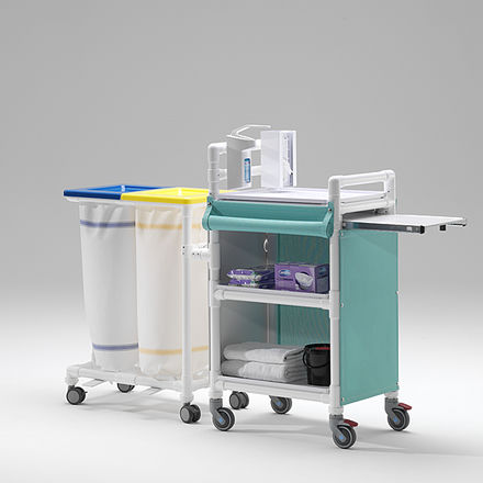 Carrello terapia - MC 332 S SPL - RCN Medizin- und Rehatechnik - portarifiuti / per struttura sanitaria / in acciaio inossidabile