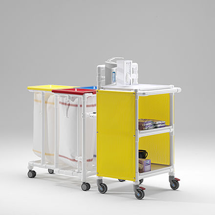 Carrello terapia - MC 633 S - RCN Medizin- und Rehatechnik - portabiancheria / per struttura sanitaria / in plastica