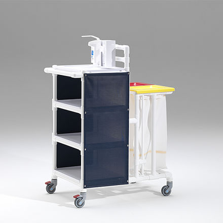 Carrello terapia - MC 642 FP ESP HSP - RCN Medizin- und Rehatechnik - portabiancheria / per struttura sanitaria / in plastica