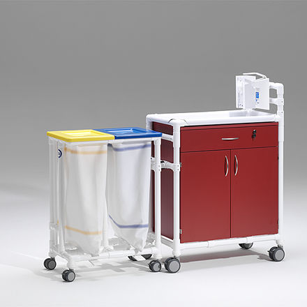 Carrello terapia - MPC 472 S - RCN Medizin- und Rehatechnik - portarifiuti / per struttura sanitaria / in plastica