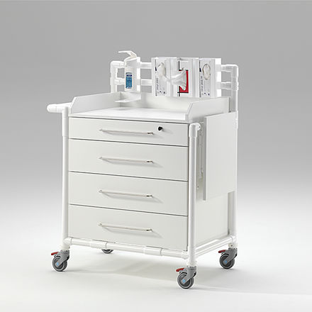 Carrello terapia - CUSTOM SOLUTION II - RCN Medizin- und Rehatechnik - per struttura sanitaria / pieghevole / in plastica