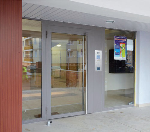 Porta d'ingresso - TARENTELLE - decayeux - in acciaio / battente / contemporanea