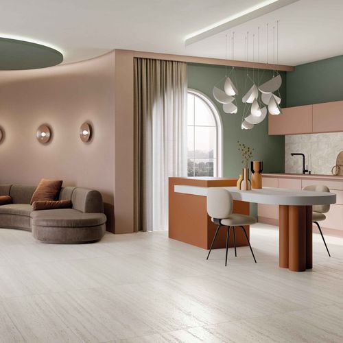 Piastrella in gres porcellanato - SENSI ROMA - ABK - levigata / 3D / da interno
