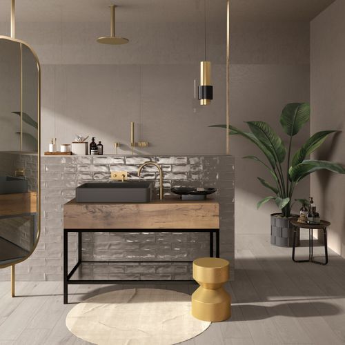 Piastrella in gres porcellanato - CROSSROAD  - ABK - lucida / da interno / da bagno