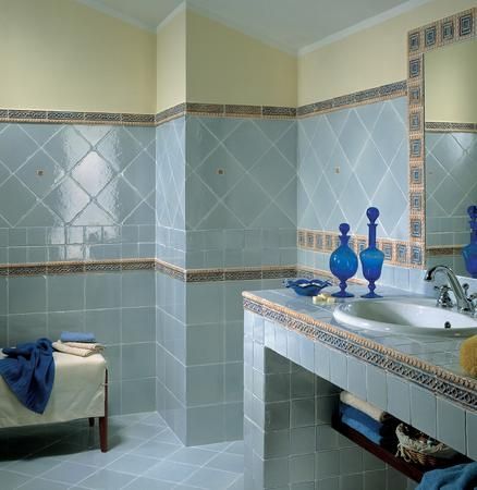 Piastrella in gres porcellanato - ANTICHI SAPORI : GENZIANA - Antica Ceramica Rubiera S.r.l. - levigata / da interno / da bagno