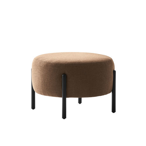 Pouf contemporaneo - flag - Bolzan Srl-Società Benefit - in tessuto / in noce / tondo