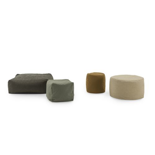 Pouf contemporaneo - soft - Bolzan Srl-Società Benefit - in lana / in lino / in cotone