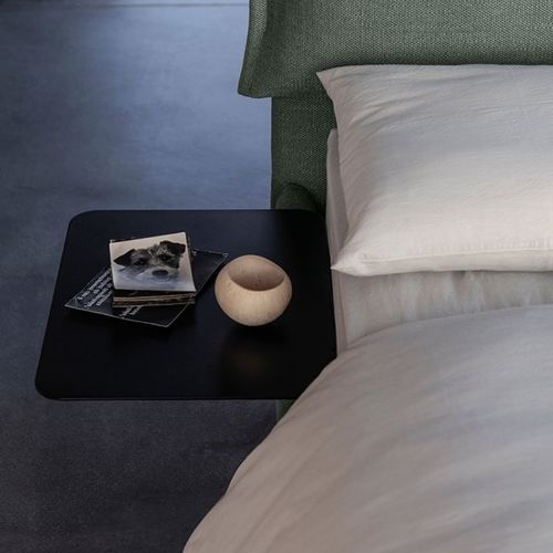 Comodino contemporaneo - Slim - Bolzan Srl-Società Benefit - in legno laccato / rettangolare / Made in Italy