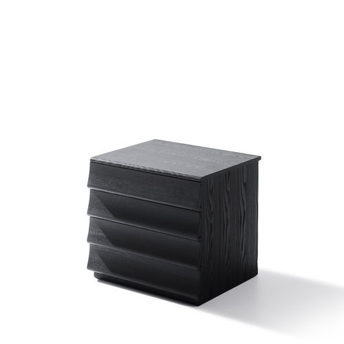 Comodino contemporaneo - Rideaux - Bolzan Srl-Società Benefit - in frassino / rettangolare / con cassetti