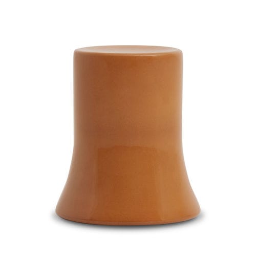 Tavolo d'appoggio contemporaneo - In girum - Bolzan Srl-Società Benefit - in terracotta / con supporto in terracotta / rotondo