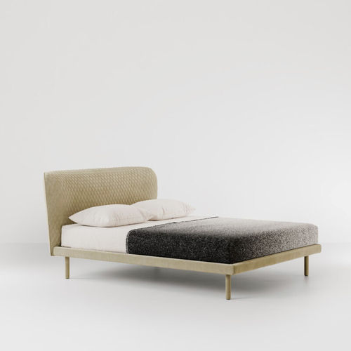Letto matrimoniale - COROLLE  - Bolzan Srl-Società Benefit - contemporaneo / con testiera imbottita / imbottito
