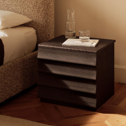 Comodino contemporaneo - RIDEAUX  - Bolzan Srl-Società Benefit - in legno / rettangolare / con cassetti