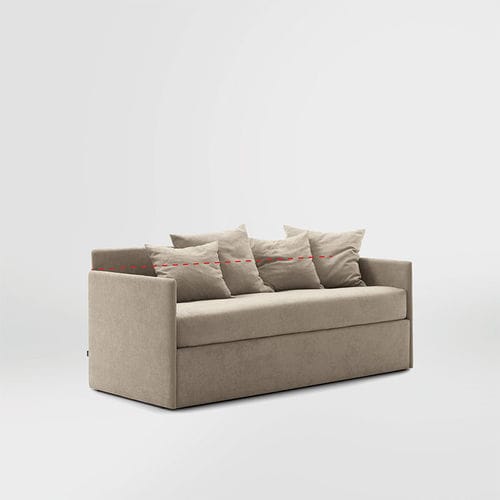 Divano letto - LINE - Bolzan Srl-Società Benefit - contemporaneo / in tessuto / con contenitore