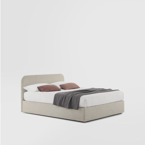 Letto matrimoniale - CAMEO ROUND - Bolzan Srl-Società Benefit - contemporaneo / con testiera imbottita / imbottito
