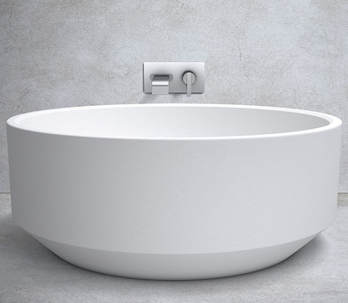 Vasca da bagno rotonda - ZEN - apaiser - da appoggio / in composito / bianca