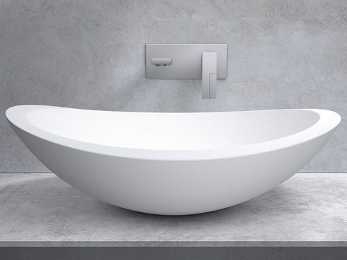 Lavabo da appoggio - OMAN - apaiser - in marmo / ovale / contemporaneo