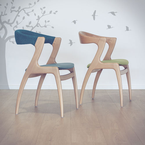 Sedia contemporanea - GAZELLE - CMcadeiras - da interno / in legno / per uso contract