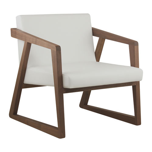 Poltrona contemporanea - LEONORA LOUNGE - CMcadeiras - in legno / per ristorante / a slitta