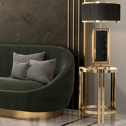 Tavolo d'appoggio contemporaneo - MARIE - Ccastro Lighting - in vetro / in ottone / con supporto in metallo