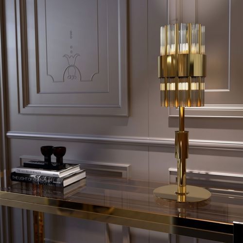 Lampada da tavolo - HALMA - Ccastro Lighting - in ottone / in cristallo / contemporanea