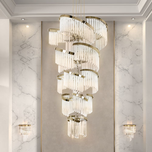 Lampadario contemporaneo - TWIST - Ccastro Lighting - in vetro / in ottone / contract