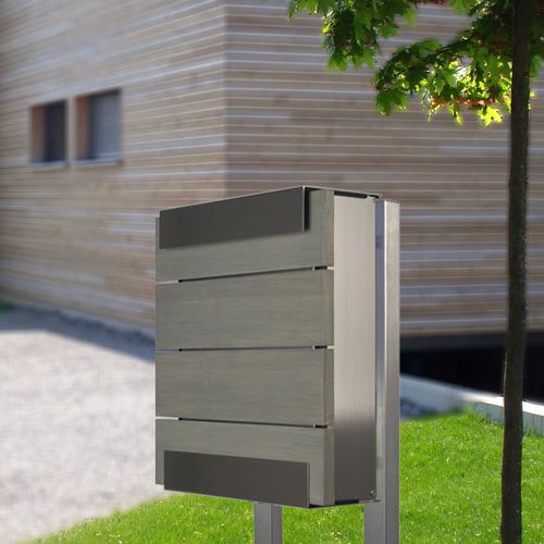 Cassetta delle lettere a muro - GLASNOST.WOOD.GREY - keilbach design and products - autoportante / individuale