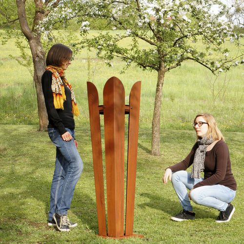 Braciere da giardino a legna - fuji-flame - keilbach design and products - in acciaio / rettangolare / ruggine