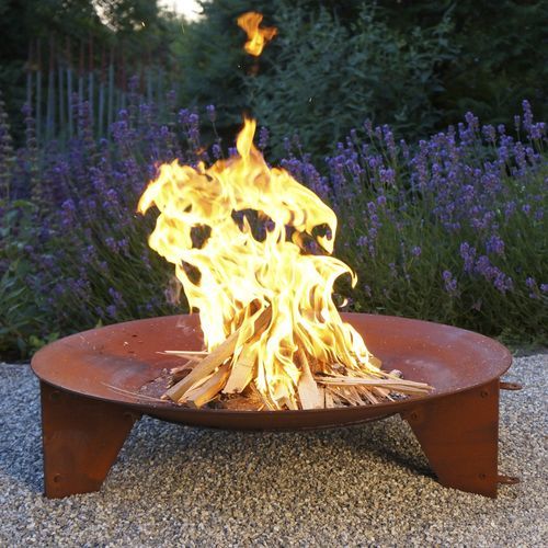 Braciere da giardino a legna - aura - keilbach design and products - in acciaio / rotondo / ruggine