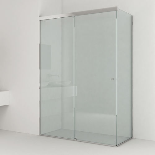 Sistema scorrevole per porta di doccia - FLOWING - GFS Design - in alluminio / per porta in vetro / con ammortizzatore integrato
