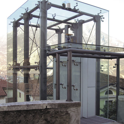 Sistema di fissaggio in acciaio - WIRE-DAG FIX - GFS Design - per facciata in vetro / per parete a cortina in vetro / a punti