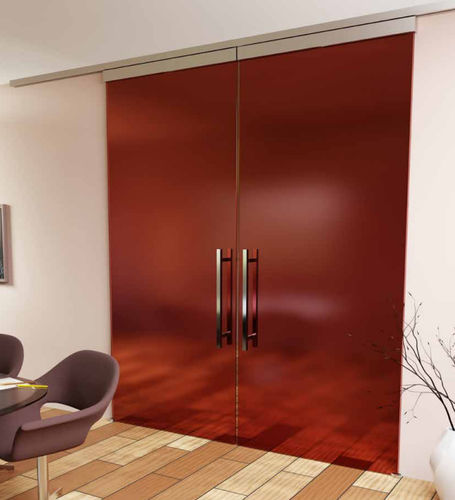 Sistema scorrevole in acciaio inossidabile - MAXI - GFS Design - per porta in vetro / a muro / per uso residenziale