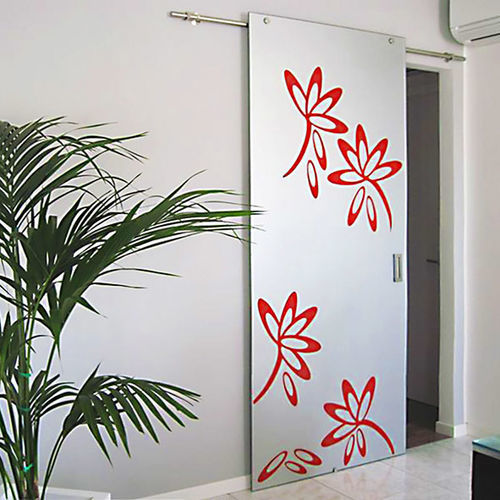 Sistema scorrevole in acciaio inossidabile - ROUND 25  - GFS Italian Innovative Glass Fixing - per porta in vetro / a muro / per uso residenziale
