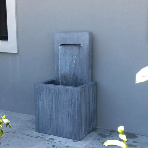 Fontana da giardino - FONTAINE BASSIN LAME - Tonton Zingueur - in zinco / contemporanea / di Olivier Joannin